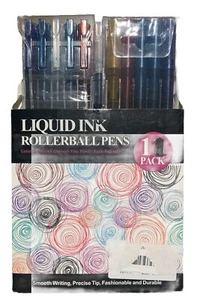 Liquid Ink Rollerball Pens, 11 Vintage Colors Quick Drying 0.5mm Extra Fine P... - Picture 1 of 3