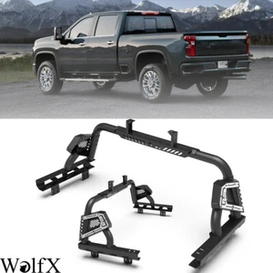 Height Width Adjustable Roll Bar For 1999-2025 Chevy Silverado 3500HD Sport Bar - Picture 1 of 11