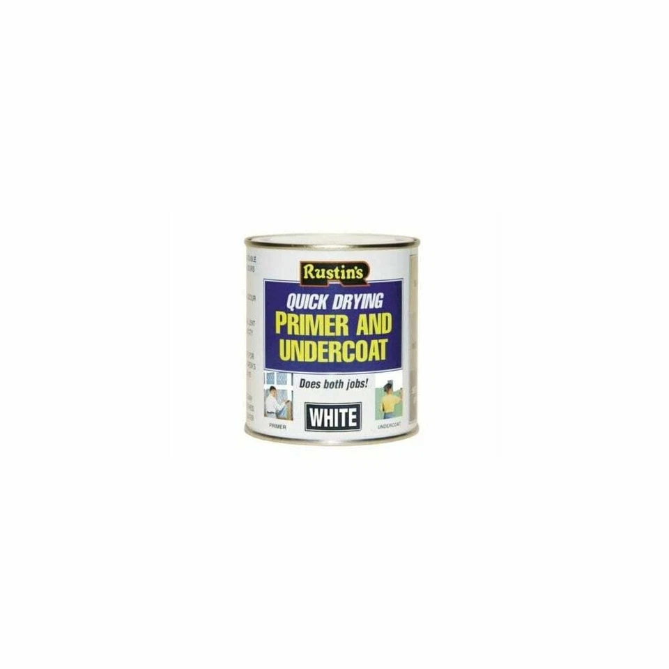 Rustins Primer & Undercoat Wood MDF White/Grey Quick Dry Under Coat Paint Base - Image 1 of 1