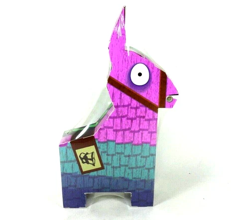2021 Fortnite Supply Llama-15 pieces: 4" Figure, Weapons, Back Bling & Sticker Cover
