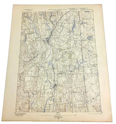Connecticut Rhode Island Putnam mapa 1893 edição reimpresso 1898 cópia não moderna - Imagem 1 de 4