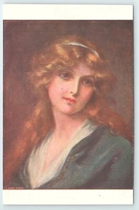 Postcard Dreamer Painting by Francois Martin Kavel French Beautiful Woman - Imagen 1 de 2