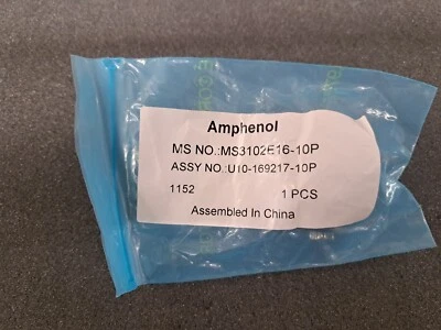 New, Amphenol, MS3102E16-10P, CONN RCPT MALE 3P SILV SLDR CUP - Image 1 of 4