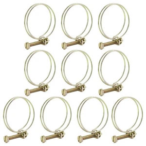 10Pz Morsetto Tubo Doppio Filo 8-110mm Regolabile Acciaio Doppio Filo... - Foto 1 di 34