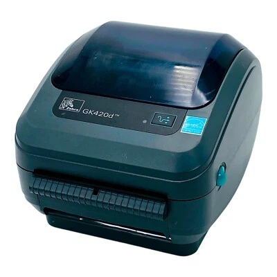Zebra GK420d Direct Thermal Barcode Label Printer Dispenser USB LAN No Adapter - Image 1 of 4
