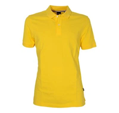 Boss Polo de Algodón Orgánico Con Logo Bordado 50468301 Pallas Amarillo - Imagen 1 de 3