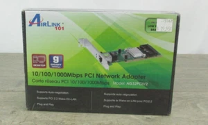 NEW Airlink 101 1x RJ-45 10/100/1000Mpbs PCI Network Adapter Card AG32PCIV2 - Picture 1 of 2