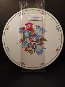 CORELLE Coordinates Burner Cover Full Set Of 4 Fresh Cut Tulips 10" & 8" New - Picture 1 of 12