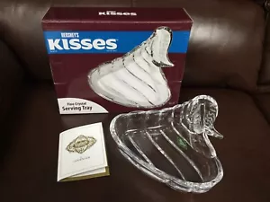 Shannon Crystal Hershey Kisses Crystal Serving Tray/Candy Dish ~ 8”x 7” ~ New - Picture 1 of 11