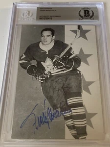 Postal autógrafo firmado Frank Mahovlich Toronto Maple Leafs BAS Beckett *18 - Imagen 1 de 1