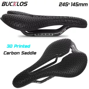 3D Printed Carbon Saddle Comfort 145mm Ultralight Gravel Road MTB Bike Seat Pad - Picture 1 of 7