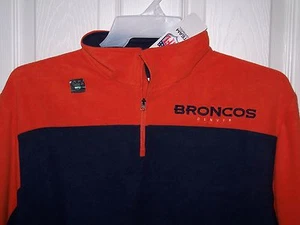 Denver Broncos Zippered Shirt Embroidered Mens Large New with Tags - Picture 1 of 2