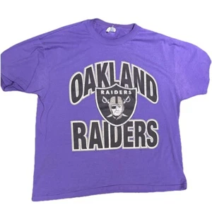 Vintage Oakland Raiders Single Stitch Short Sleeve Shirt Mens XL MADE IN USA - Picture 1 of 4