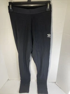 Women's Adidas Athletic Leggings Free Shipping Size Small Black Logo on Thigh - Picture 1 of 6