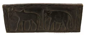 Ancien Siege Tribal Art Ethnie Tharu Nepal Déco Panneau en bois # 933 - Imagen 1 de 2