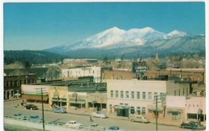 Flagstaff, AZ Arizona alte Postkarte, Straßenszene, Highway 66, USA 66 - Bild 1 von 2