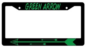 Green Arrow Black Plastic License Plate Frame Accessory DC - Picture 1 of 1