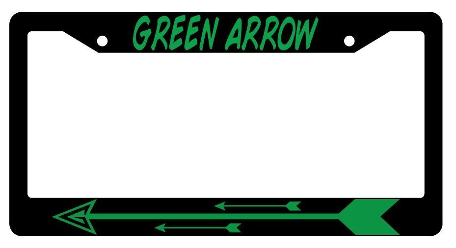 Accesorio de marco de matrícula de plástico negro Green Arrow DC Foto 1 de 1