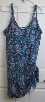 NWOT Green Paisley Swim Suit Skirt Womens Size 22/24? Padded Adjustable 31527 - Image 1 of 4