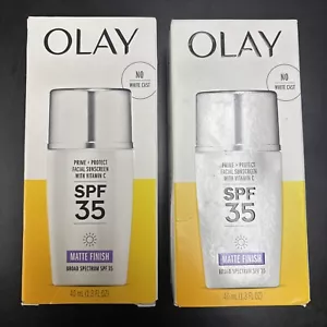 Olay 2pack Prime + Protect Sunscreen Matte Finish Vitamin C SPF 35 Exp11/25 - Picture 1 of 4