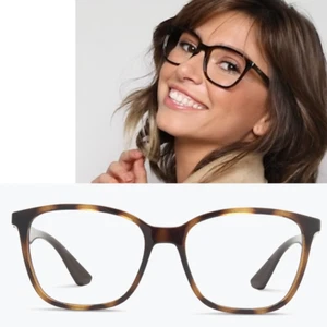 Ray-Ban RX7066 Eyeglasses Unisex Tortoise Brown Square 54-17-145 case included - Picture 1 of 11