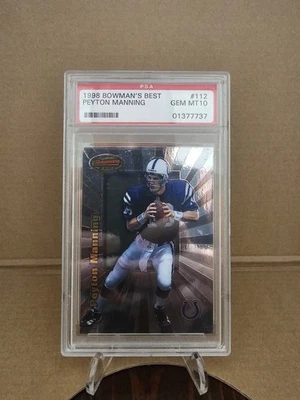 1998 Bowman's Best Peyton Manning #112 Gem MT 10 Card - Image 1 of 4