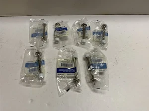 Lot of 7 Gate House Rigid Door Stop In Original Plastic Satin Nickle #0308729 - Picture 1 of 2