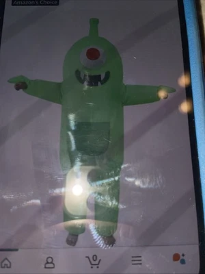 Green Inflatable Costume For Adult Blow Up Monster Costumes Inflatable Halloween - Image 1 of 4