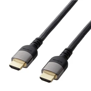 ELECOM HDMI Cable 1m Premium 4K 2K (60P) UltraHD 3D Full HD Nylon Mesh Cable Spe - Picture 1 of 6