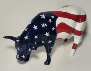 Vintage 2002 Cow Parade U.S.A Flag "Americow The Beautiful" #7310 - Picture 1 of 5