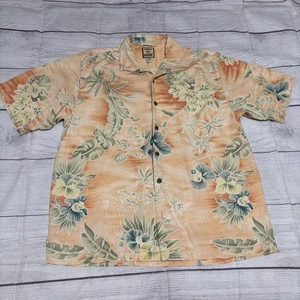 Tommy Bahama Relax Herren Größe Medium Seide Knopfleiste Hawaii Camp Hemd - Bild 1 von 13