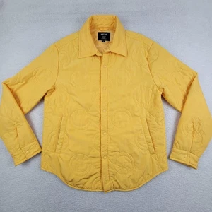 Navy Yard Jacke Herren klein gelb gesteppt Arbeitskleidung Smiley Gesicht wattiert Polyester - Bild 1 von 8