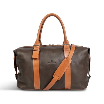 Cabrera Napoleon 蔬菜鞣制皮革行李袋旅行周末随身携带 — 第 1/4 张图片