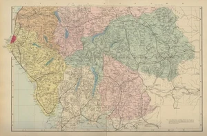 LAKE DISTRICT Cumbria & Westmorland (South sheet) County map GW BACON 1885 - Picture 1 of 1