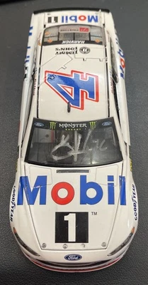 Kevin Harvick Signed 2021 NASCAR #4 Mobil 1 Throwback 1:24 Scale Diecast LT5-219 - Image 1 of 4
