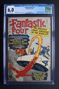 Fantastic Four #3 1st MIRACLE MAN Costumes Headquarters FantastiCar 1962 CGC 6.0