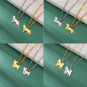 Hohlherz Hund Anhänger Halskette Edelstahl Niedlich Mode Schmuck Geschenk - Bild 1 von 45