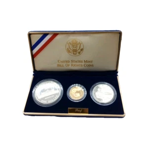 US Mint Bill Offered Rights Coins 1993 Three Coins Proof Set Commemorative - Picture 1 of 12