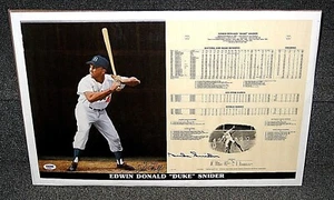 DUKE SNIDER SIGNED 1983 POSTER 14" X 21" LTD ED #153/1000 ARTIST SIGNED PSA/DNA - Picture 1 of 6