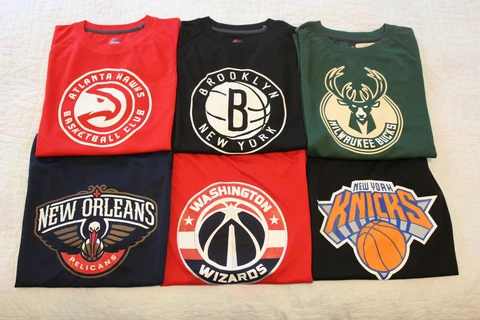 NWT Boys NBA Short Sleeve Polyester Tee T-Shirt Multiple Teams & Sizes Cover