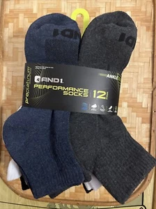 And1. Men’s 6-12 Breathable Arch Compression Ankle Socks Multicolor Pack 12Pr. - Picture 1 of 2