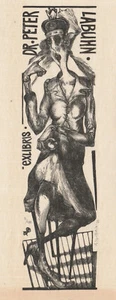 Exlibris - KARL GEORG HIRSCH - For Peter Labuhn - Queen - 1993 - Signed - Picture 1 of 3
