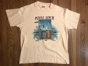 Myrtle Beach Vintage T Shirt 1993 Mens XL Anvil Pink Preowned South Carolina - Picture 1 of 5