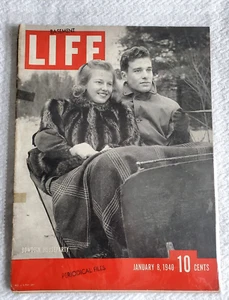 LIFE MAGAZINE January 8, 1940 Edition (BOWDOIN HOUSE PARTY) 64 Page Magazine - Picture 1 of 6