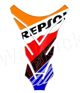 Honda Repsol Motorcycle Fuel Tank Pad Paint Protection Decal Cover Orange White - Picture 1 of 2
