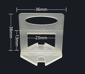 100 Reusable Tile Leveling System Clips Wedges Wall Floor Spacers Tilling - Picture 1 of 12