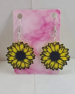 Sunflower Earrings - 3D Printed Earrings! - Picture 1 of 1