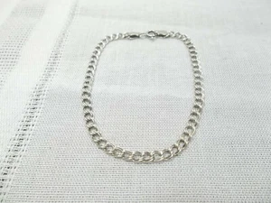 ~~Adorably Dainty Sterling Silver Double Link Charm Bracelet~NO CHARMS~~ - Picture 1 of 8