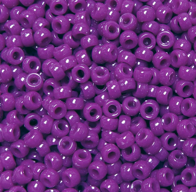 Cuentas de pony moradas Boysenberry 9x6 mm 500 piezas artesanías cabello kandi joyería hechas en EE. UU. Foto 1 de 1