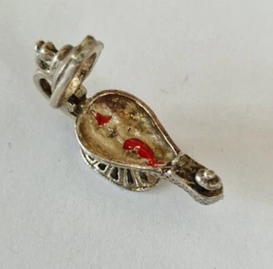 Vintage Sterling Silver Opening Genie Lamp - Charm Bracelet Pendant Necklace - Picture 1 of 3